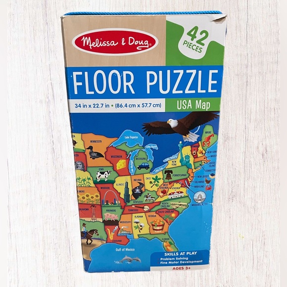Melissa & Doug Toys Melissa Doug Usa Map Giant Cardboard
